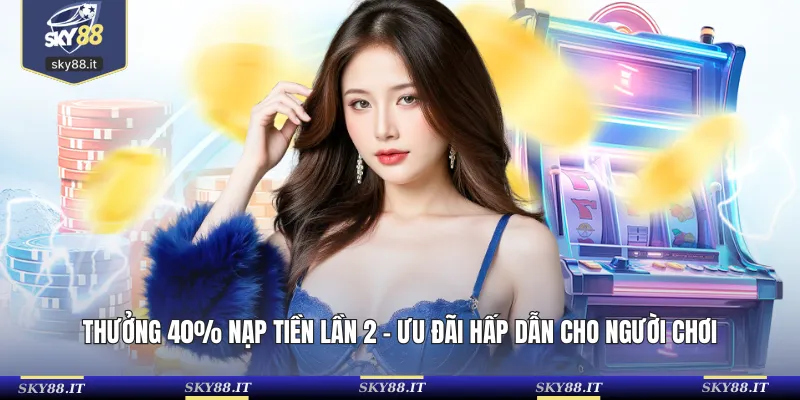 Thưởng 40% nạp tiền lần 2